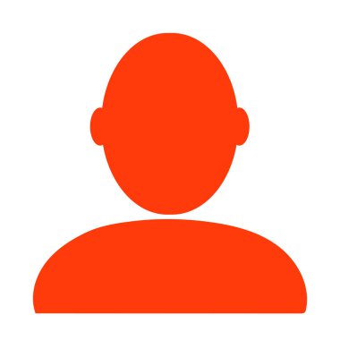 Bir kişinin ikonik sembolü - Profil resim illüstrasyonu