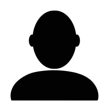Bir kişinin ikonik sembolü - Profil resim illüstrasyonu