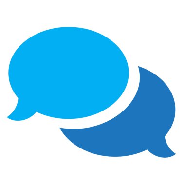 Sohbetin düz simgesi - Sohbet kabarcığı vektörü