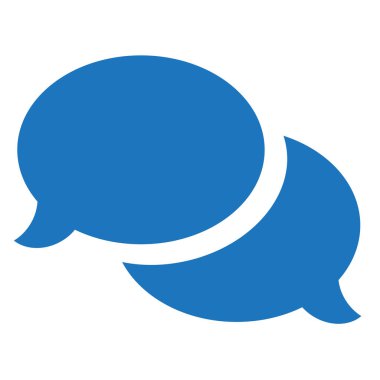 Sohbetin düz simgesi - Sohbet kabarcığı vektörü