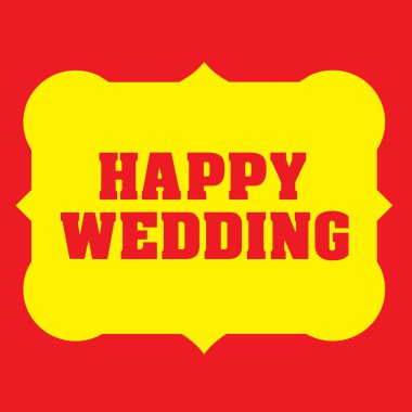 Mutlu düğün günleri. vektör illüstrasyonu