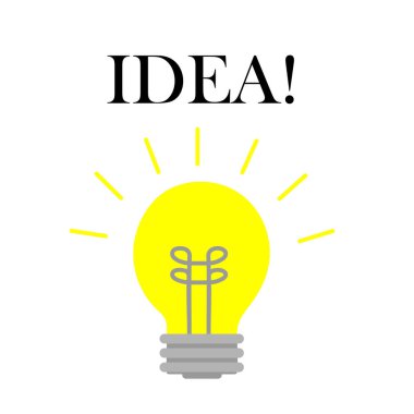 Fikir sembolü vektör illüstrasyon grafik tasarımlı ampul