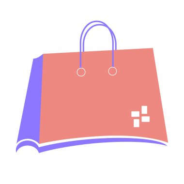 Alışveriş poşeti vektör simgesi tasarımı