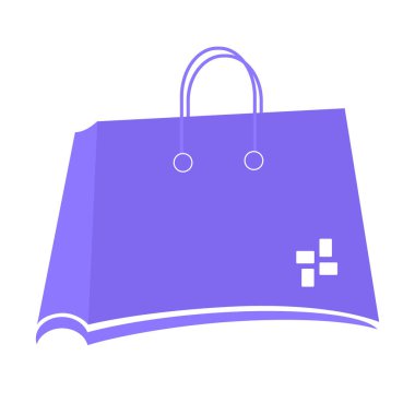 Alışveriş poşeti vektör simgesi tasarımı