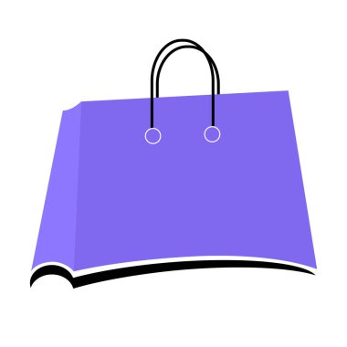 Alışveriş poşeti vektör simgesi tasarımı