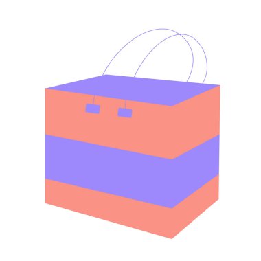 Renkli alışveriş çantası vektör çizimi