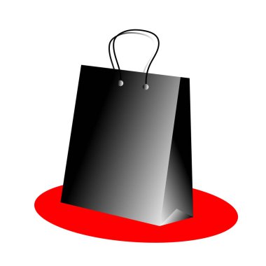 Renkli alışveriş çantası vektör çizimi