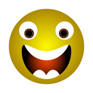 Gülen emoji ikonu sanatı ve çizimi