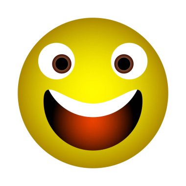 Gülen emoji ikonu sanatı ve çizimi