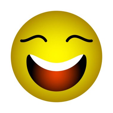 Gülen emoji ikonu sanatı ve çizimi