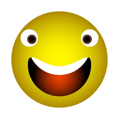 Gülen emoji ikonu sanatı ve çizimi