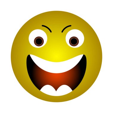 Gülen emoji ikonu sanatı ve çizimi