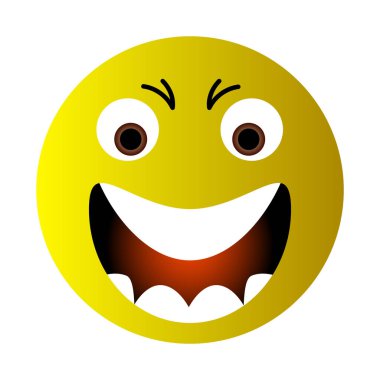 Gülen emoji ikonu sanatı ve çizimi