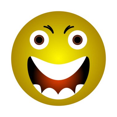 Gülen emoji ikonu sanatı ve çizimi