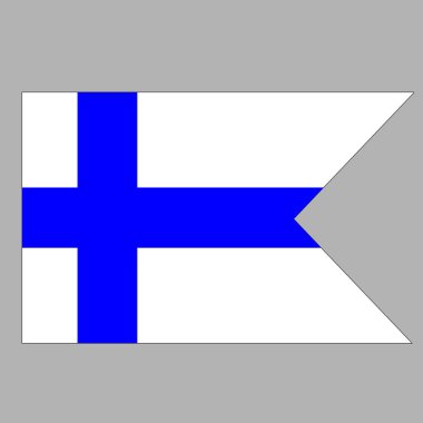 Finlandiya vektör sanatı bayrağı - AB ülke vektör illüstrasyonu