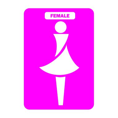 Dişi pembe renkli sembolik işaret sanatı