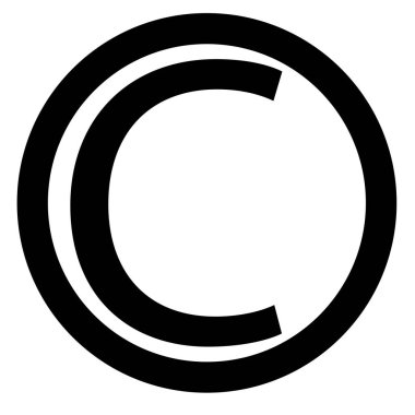 C harfi simgesel işaret vektörü