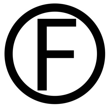 F harfi - ikonik harf F