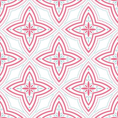 Kırmızı ve nane renginde soyut yıldız çiçeği motifleriyle çağdaş, pürüzsüz desen. Parmak izi, tekstil ve ambalaj için mükemmel..