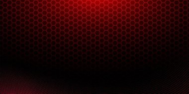 Modern Soyut Gelecek Siberpunk Sancak Arkaplan Vektörü Altıgen Kırmızı Noktalar