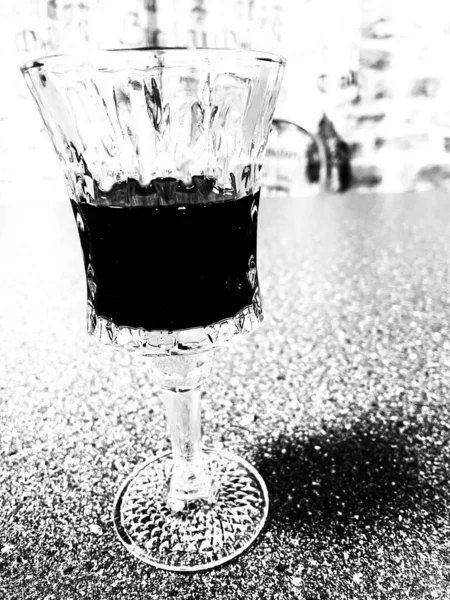 Скляний Напій Червоного Вина — стокове фото