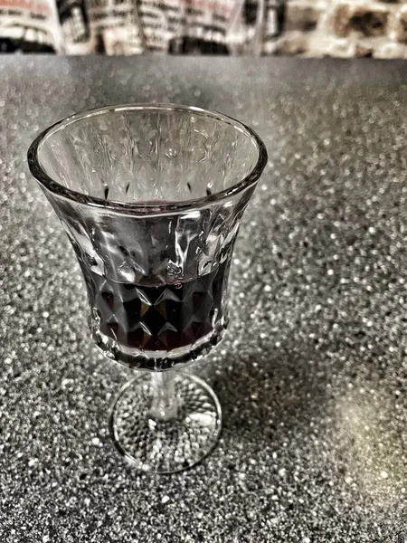 Bicchiere Vino Bevanda Alcolica Vino Rosso — Foto Stock