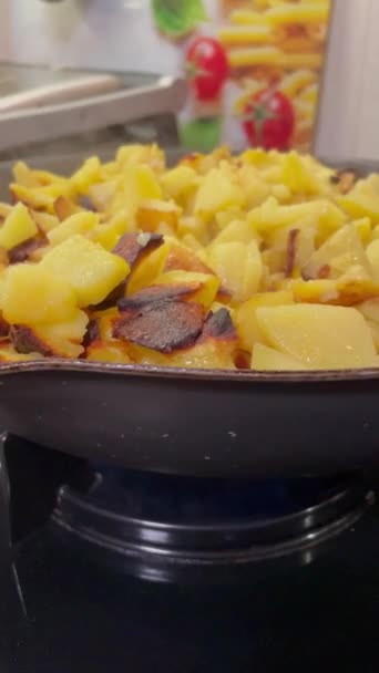 蘑菇和洋葱 美味和健康 午餐和晚餐 — 图库视频影像