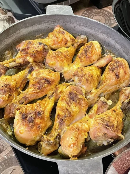 Chicken, time to eat, kitchen, dinner, pan, frying