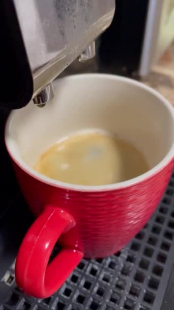 Kaffe Kopp Glatt Dryck Morgon Kök Bord Kontor Arbete Vila — Stockvideo