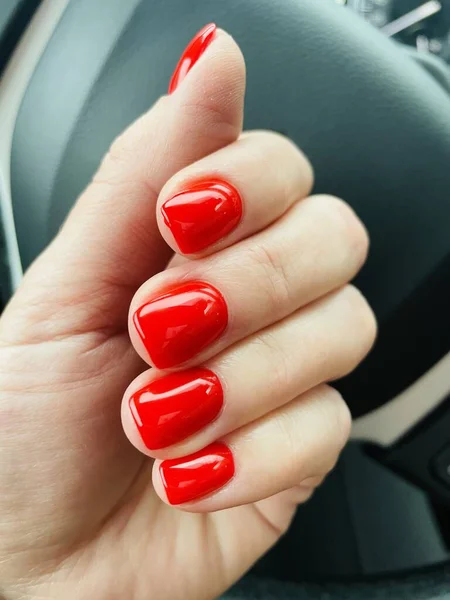Nail, nails, red, manicure, finger, fingers, hand, spring, bright