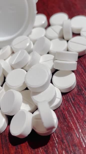 Tabletki Tabletki Witaminy Zły Leczenie Zdrowie Suplementy Życie Żywienie Lekarze — Wideo stockowe