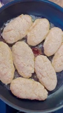 Pirzola, et, tavuk, yağ, kızartma, aşçı, tuz, mutfak, ateş, gaz, kızartma tavası, kalori, lezzetli