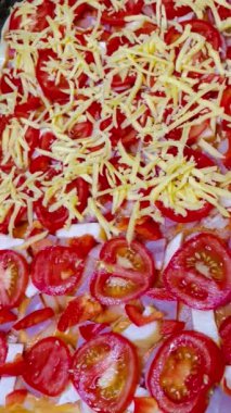 Fırın, pasta, pizza, un, hamur, kalori, yemek, ürün, yemek, lezzetli, iştah açıcı, peynir, domates, biber, evde, mutfak, masa, fırın, fırın