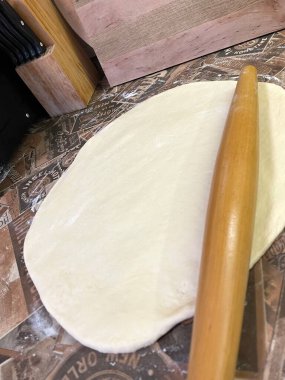 Hamur, merdane, masa, mutfak, ahşap, aşçı, un, fırın, lezzet, yemek, kalori