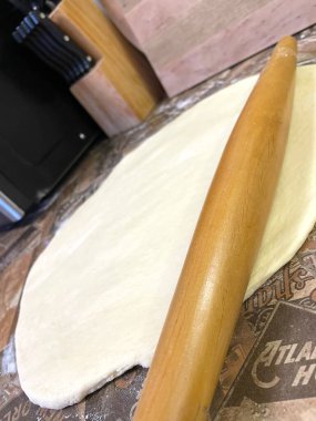 Hamur, merdane, masa, mutfak, ahşap, aşçı, un, fırın, lezzet, yemek, kalori