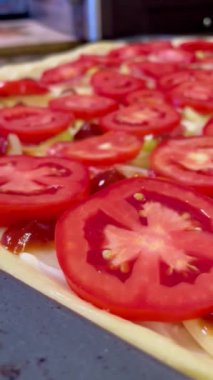 Domates, domates, ketçap, turta, pasta, fırın, pizza, ev, kırmızı, sebze, vitamin, kahvaltı, mutfak, yemek, akşam yemeği.