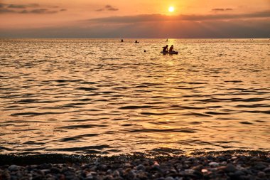 Gürcistan, Kvariati, gün batımı, manzara, Batum, deniz, Karadeniz, su, aşk, gökyüzü, uzay, doğa, yaz, ilginç, özgürlük, turizm, seyahat, güzel cennet