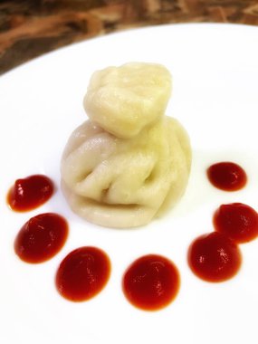 Khinkali, Gürcü mutfağı, hamur köftesi, et, yemek, lezzetli, yemek, hamur.