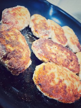 Pirzola, et, kızartma, tava, gaz, ateş, yağ, kalori, yemek, yemek, yemek, mutfak, iştah.