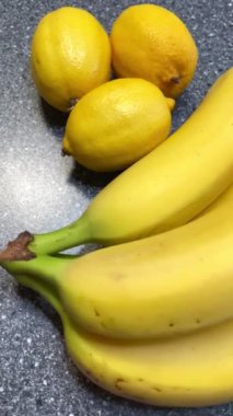 Limon, muz, limon, muz, tatlı, ekşi, sarı, meyve, sebze, vitamin, yemek, narenciye, mutfak, yemek
