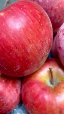 Elma, elma, meyve, tabak, masa, kırmızı, yardım, vitamin, tatlı, aşçı, mutfak, masa.