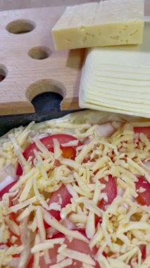 Peynir, süt ürünleri, kalsiyum, protein, yemek, yemek, tahta, masa, mutfak, pişirme, pişirme, pişirme, tava,