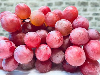 Üzüm, üzüm, pembe, tabak, yemek, meyve, tatlı, mutfak, organik, lezzetli, vitamin