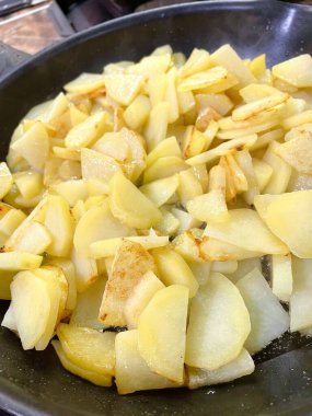 Kızarmış patates, lezzetli, kızartma tavası, tabak, yağ, tuz, yemek, patates, aşk hayatı