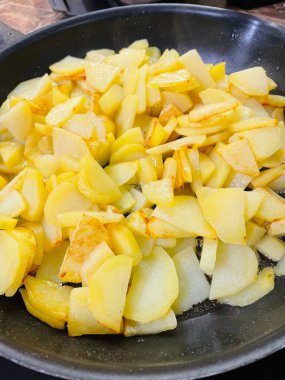 Kızarmış patates, lezzetli, kızartma tavası, tabak, yağ, tuz, yemek, patates, aşk hayatı