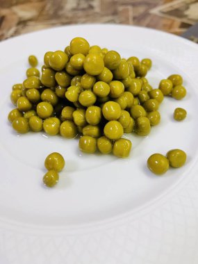 Yeşil bezelye, tabak, koruma, tuzlu, tabak, protein, sebze, vitaminler, masa, mutfak, yemek