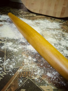 Tahta merdane, un, fırın, yemek pişirme, mutfak, masa, kek, buğday