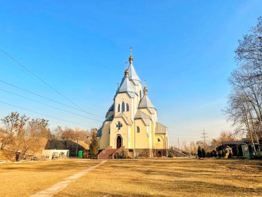 church, sky, faith, believe, temple, dome, cross, crosses, god, Cathedral of the Virgin Mary of Vyshgorod, Ukrainian Greek Catholic Church, Catholicism, Vyshgorod, Kyiv region, nature, Ukraine, Ukrainian, I love life, trip, travel, tourism  clipart