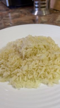 Haşlanmış pirinç, yulaf lapası, tahıl, yemek, yemek, kase, tabak, mutfak, masa, kalori