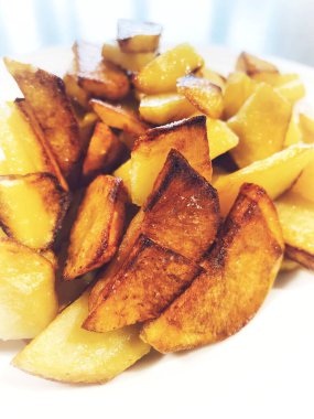Kızarmış patates, tabak, kızartma tavası, yağ, kızartma, tuz, kalori, yağ, aşçı, mutfak, yemek,.